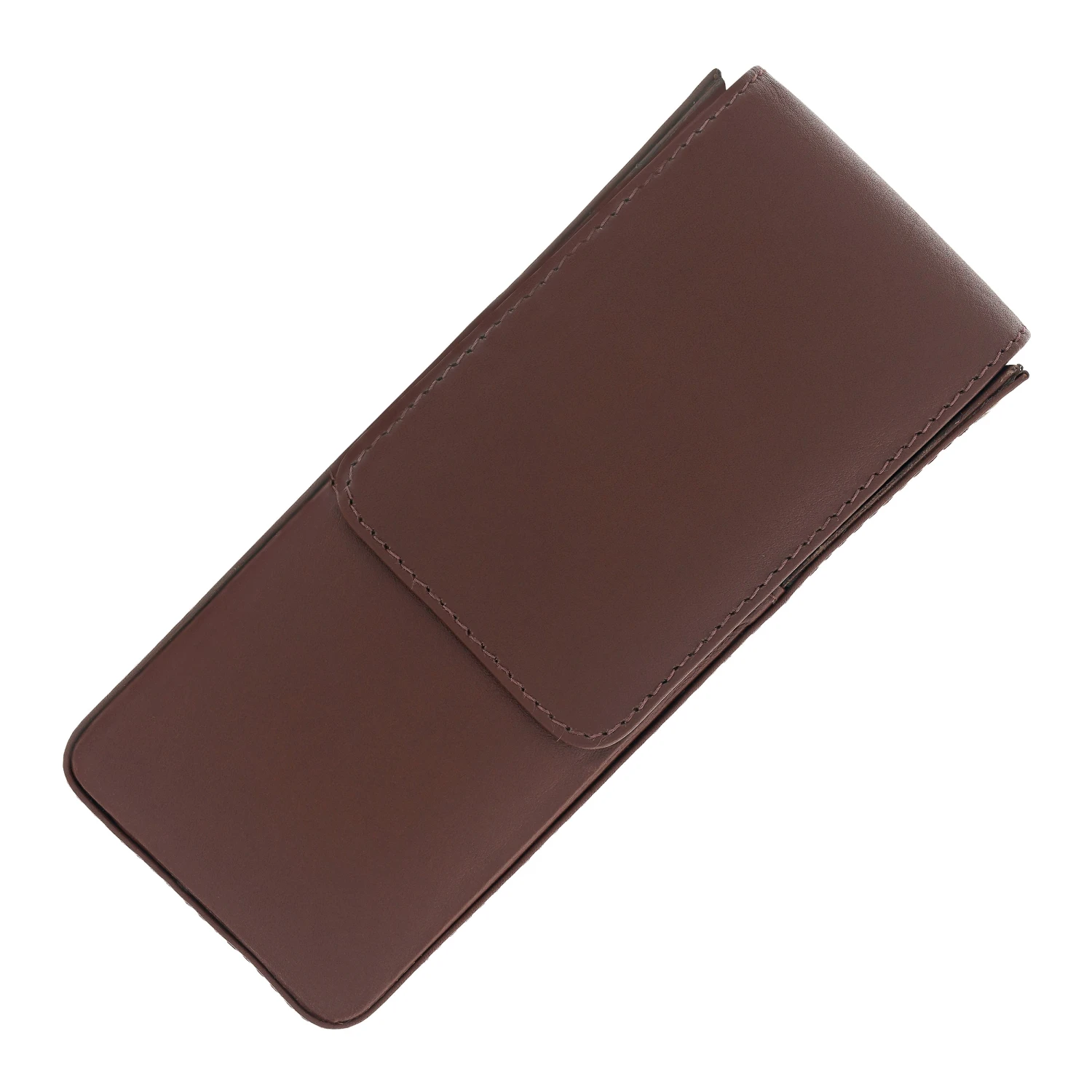 Girologio Triple Magnetic Closure Pen Case In Antique Brown 1 Girologio Triple Magnetic Closure Pen Case In Antique Brown