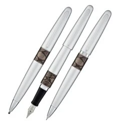 Pilot Metropolitan Animal In Silver Python Gift Set - Fountain Pen, Ballpoint Pen, & Mechanical Pencil