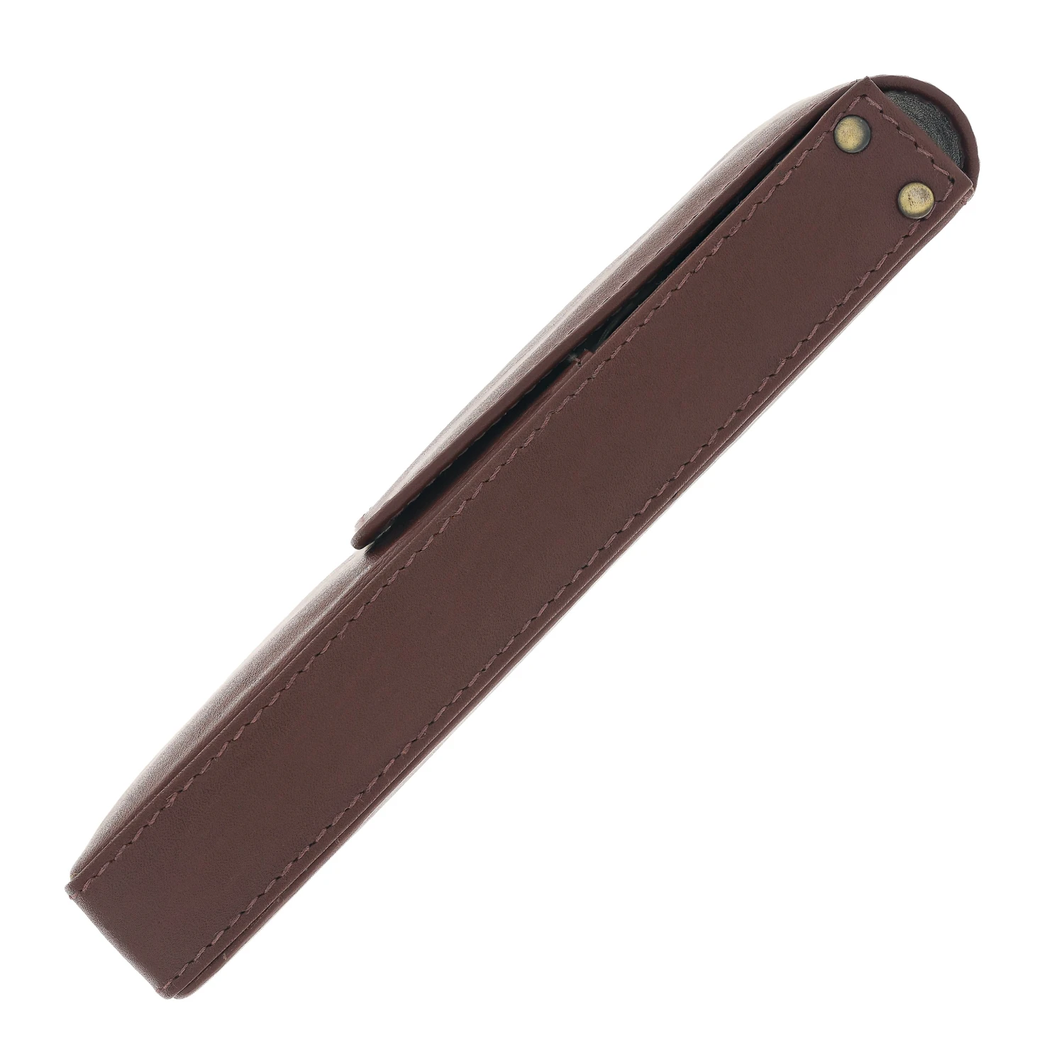 Girologio Triple Magnetic Closure Pen Case In Antique Brown 4 Girologio Triple Magnetic Closure Pen Case In Antique Brown - Image 4
