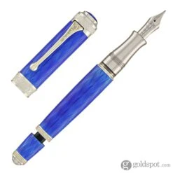 Aurora Duca Fountain Pen In Glazed Blue Lacquer - 18K Gold -Pen & Paper Store aurora duca fountain pen in glazed blue lacquer 18k gold 245