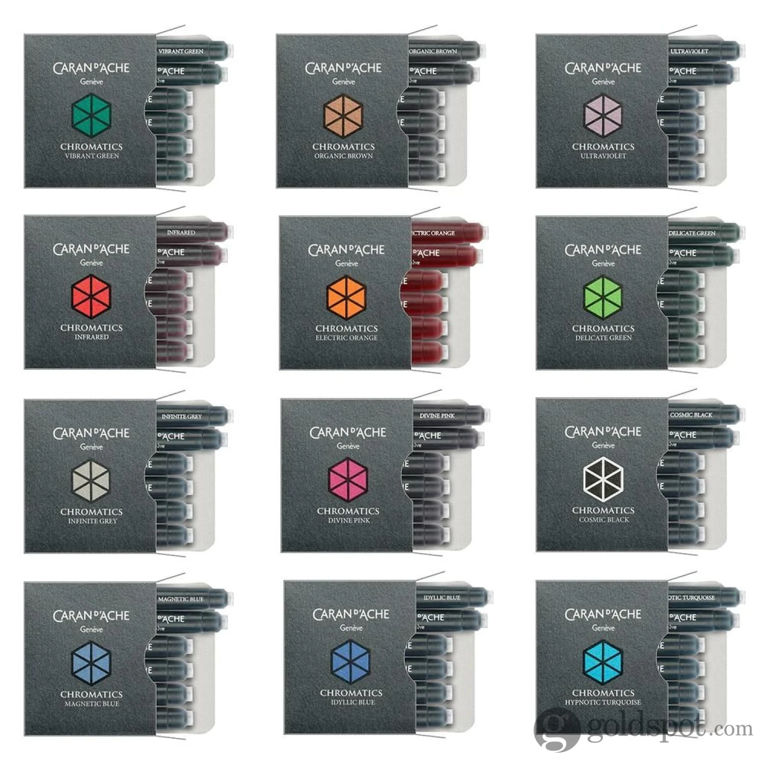 Caran D'Ache Chromatics Ink Cartridges In Organic Brown - Pack Of 6 2 Caran D'Ache Chromatics Ink Cartridges In Organic Brown - Pack Of 6 - Image 2