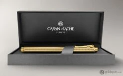 Caran D'Ache Ecridor Chevron Ballpoint Pen In Gilded -Pen & Paper Store caran d ache ecridor chevron ballpoint pen in gilded 807