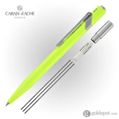 Caran D'Ache 844 Metal Collection Mechanical Pencil In Fluorescent Yellow - 0.7mm -Pen & Paper Store caran dache 844 metal collection mechanical pencil in fluorescent yellow 0 7mm 534