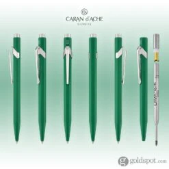 Caran D'Ache 849 Metal Collection Ballpoint Pen In Green -Pen & Paper Store caran dache 849 metal collection ballpoint pen in green 415