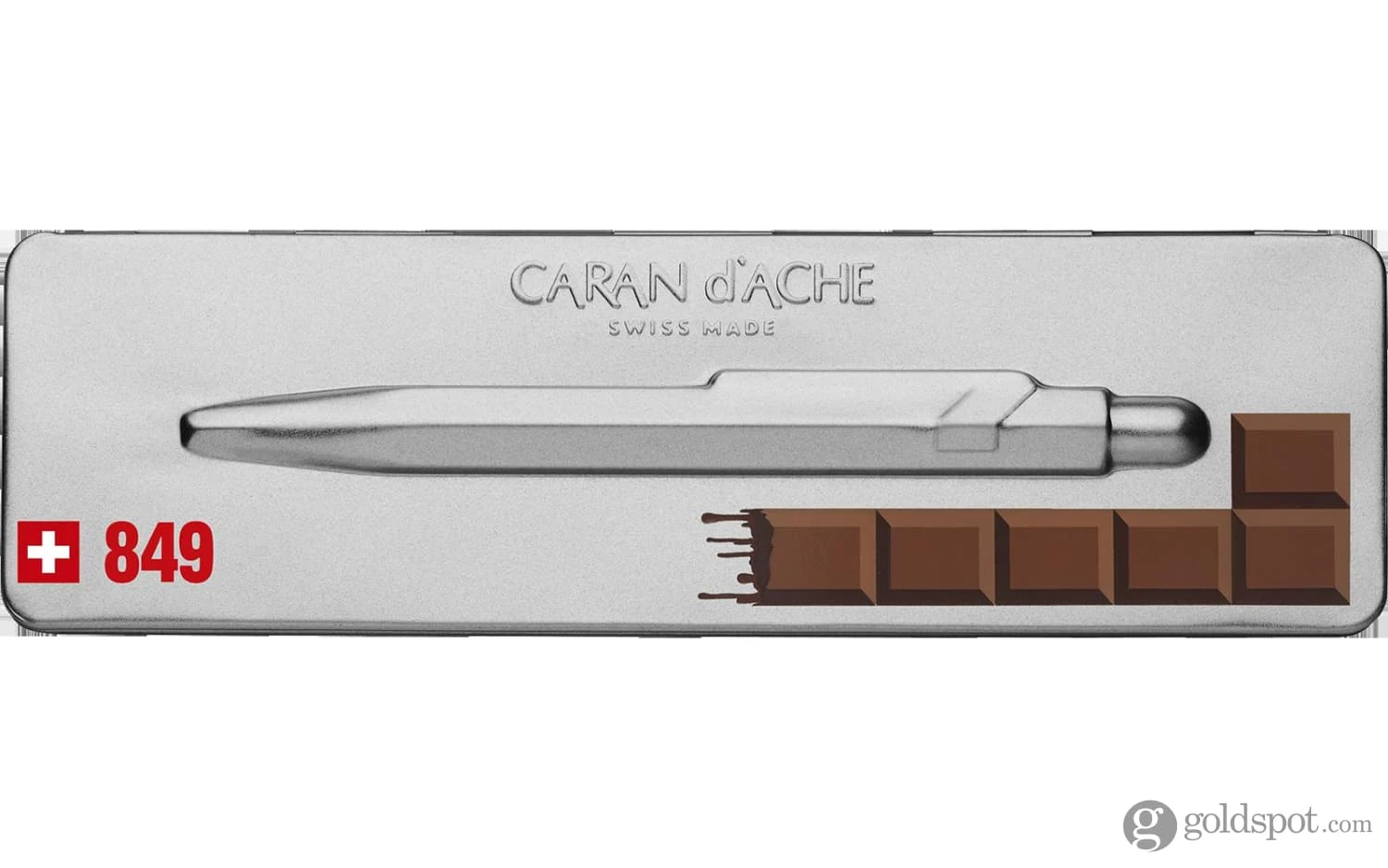 Caran D'Ache 849 Totally Swiss Ballpoint Pen In Chocolate Bar 2 Caran D'Ache 849 Totally Swiss Ballpoint Pen In Chocolate Bar - Image 2