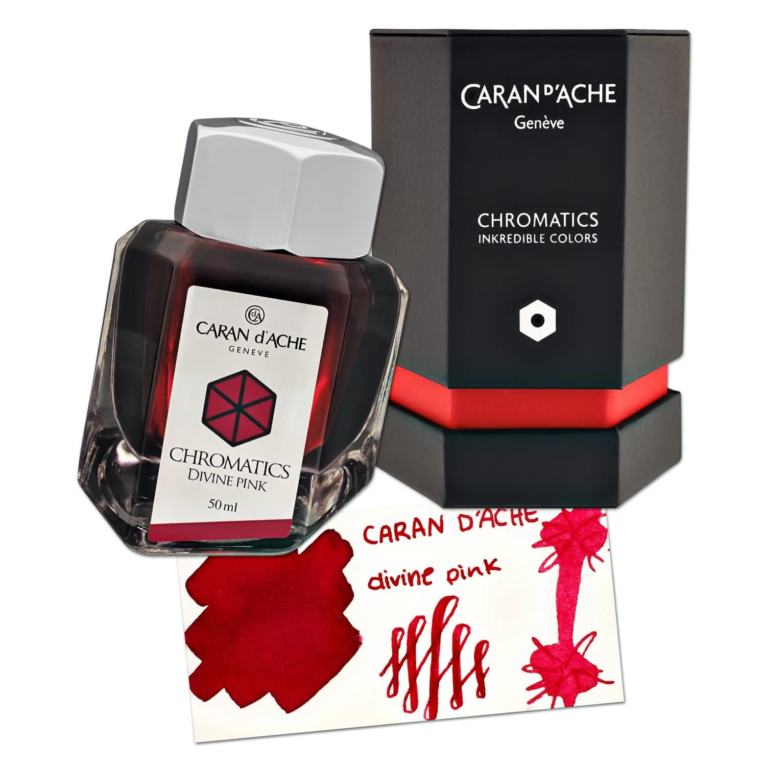 Caran D'Ache Chromatics Bottled Ink In Divine Pink - 50 ML 1 Caran D'Ache Chromatics Bottled Ink In Divine Pink - 50 ML