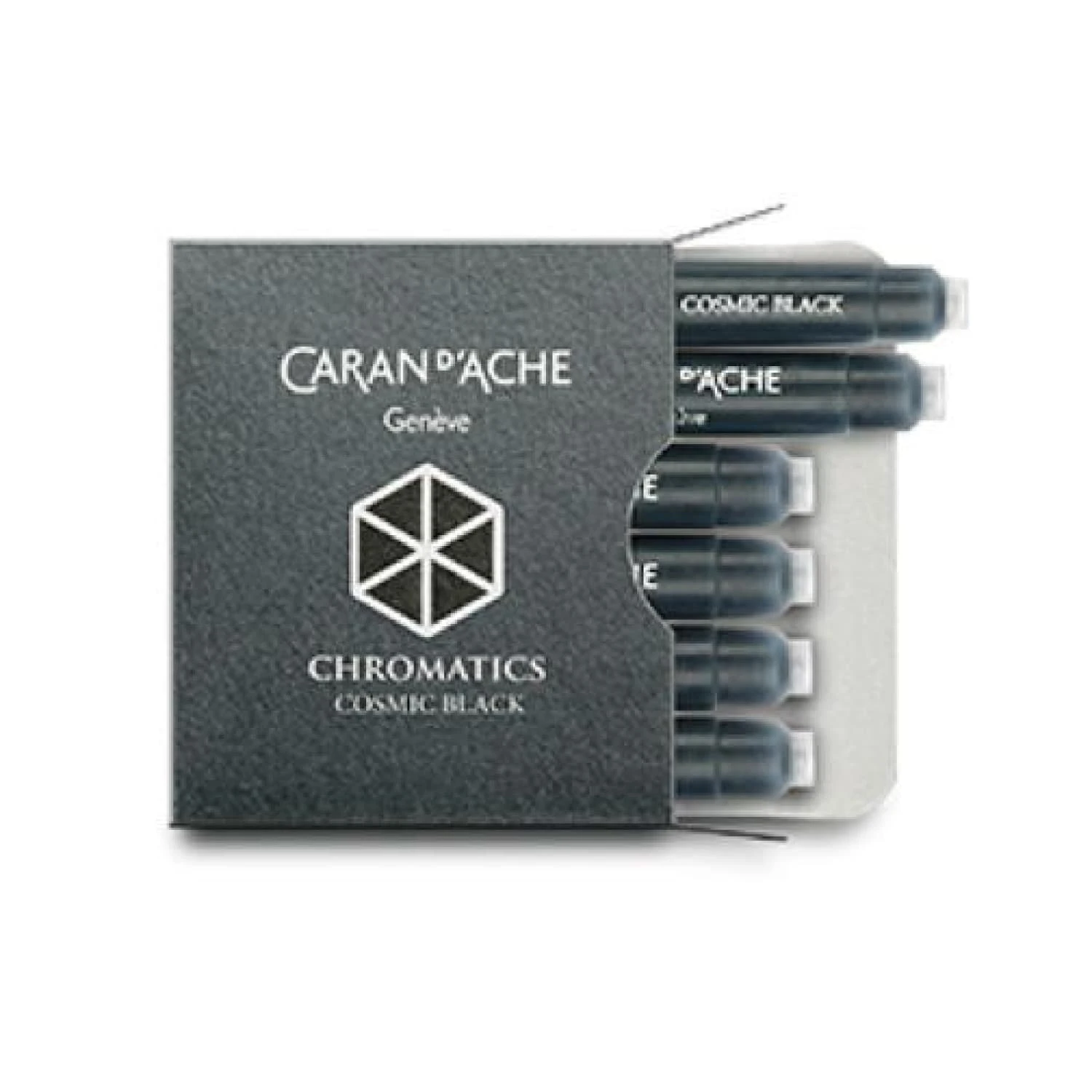 Caran D'Ache Chromatics Ink Cartridges In Cosmic Black - Pack Of 6 1 Caran D'Ache Chromatics Ink Cartridges In Cosmic Black - Pack Of 6