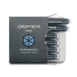 Caran D'Ache Chromatics Ink Cartridges In Magnetic Blue - Pack Of 6