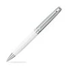 Caran D'Ache Léman Ballpoint Pen In Bicolor White & Silver