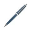 Caran D'Ache Léman Mechanical Pencil In Grand Bleu Silver Plated And Rhodium Coated - 0.7mm