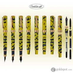 Conklin Stylograph Mosaic Fountain Pen In Yellow/Blue -Pen & Paper Store conklin stylograph mosaic fountain pen in yellowblue 463