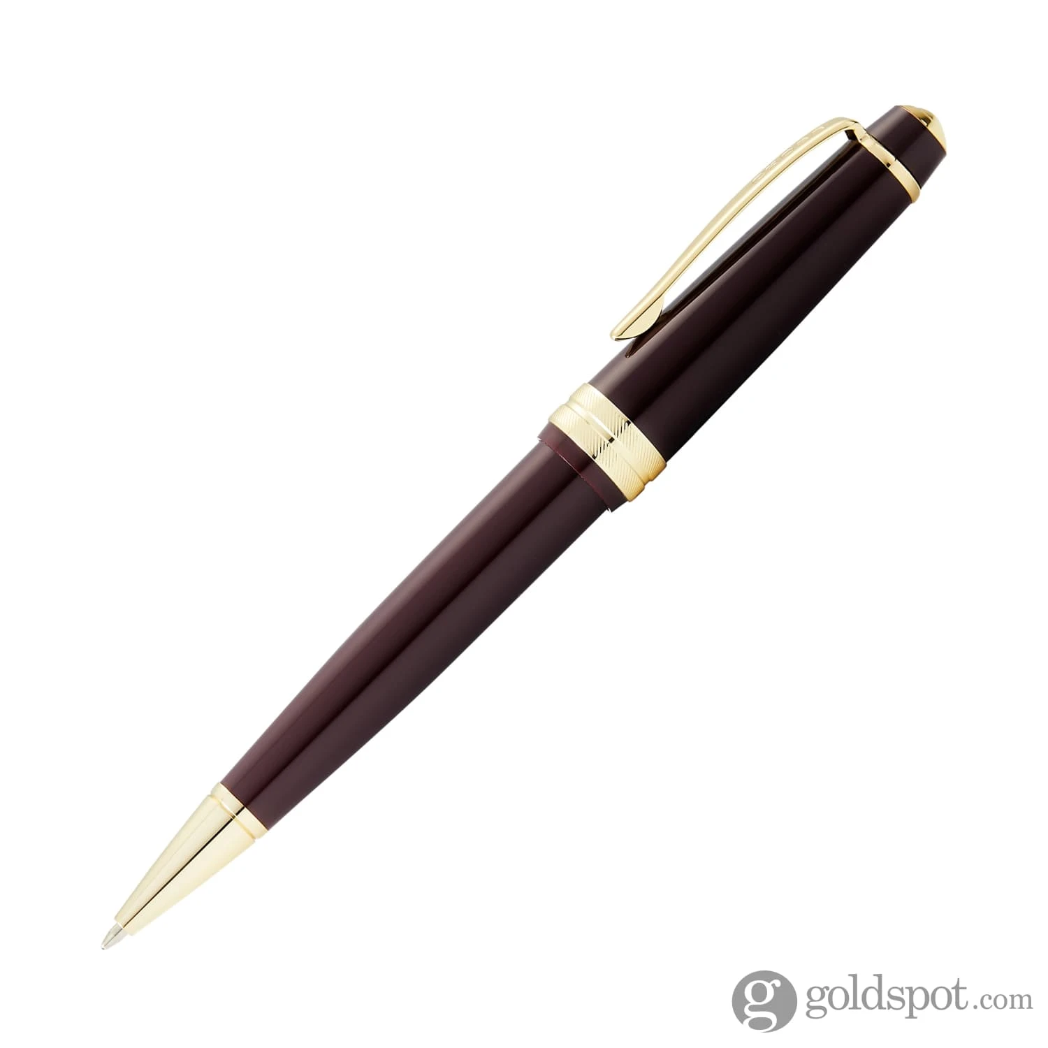 Cross® Cross Bailey Light Ballpoint Pen In Glossy Burgundy Resin With Gold Trim 2 Cross® Cross Bailey Light Ballpoint Pen In Glossy Burgundy Resin With Gold Trim - Image 2