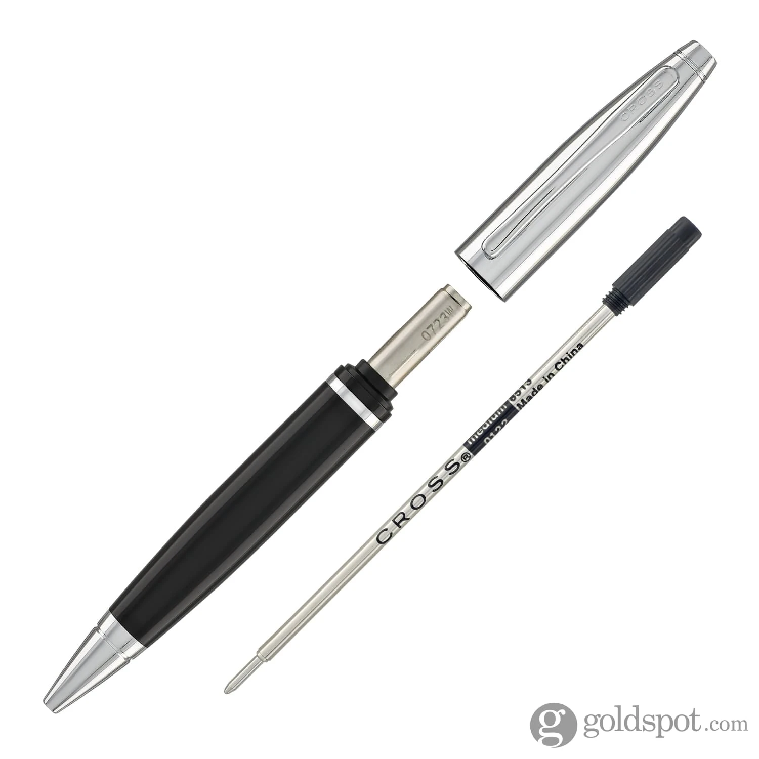 Cross® Cross Calais Ballpoint Pen In Chrome & Black 5 Cross® Cross Calais Ballpoint Pen In Chrome & Black - Image 5