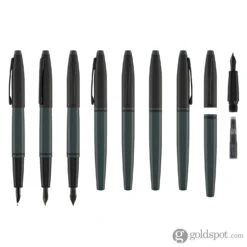 Cross® Cross Calais Fountain Pen In Matte Green Lacquer With Black Trim -Pen & Paper Store cross calais fountain pen in matte green lacquer with black trim 121