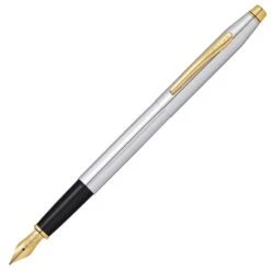 Cross® Cross Classic Century Medalist Fountain Pen In Chrome With Gold Trim