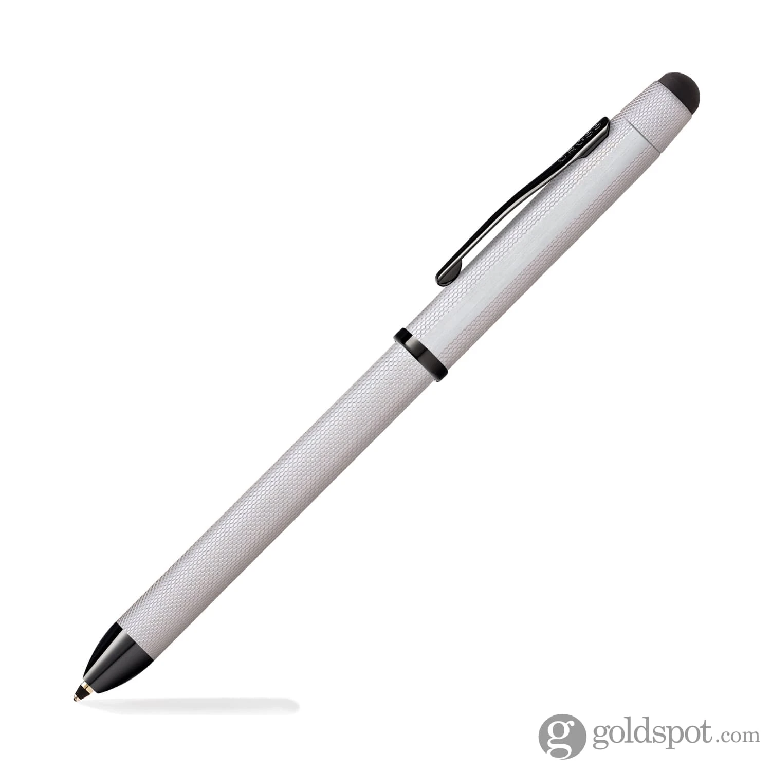Cross® Cross Tech 3+ Multi Functional Pen In Brushed Chrome With PVD Trim 2 Cross® Cross Tech 3+ Multi Functional Pen In Brushed Chrome With PVD Trim - Image 2