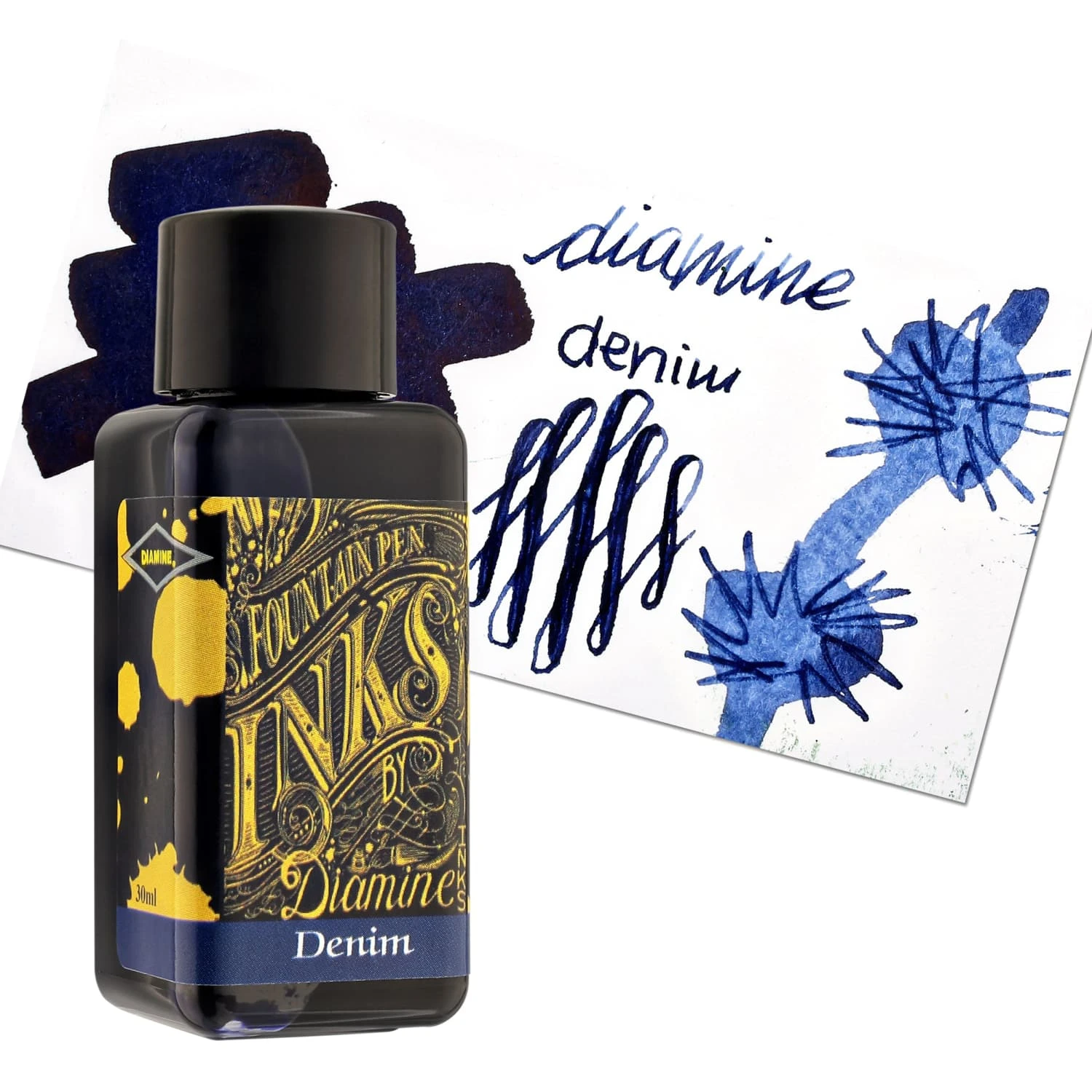 Diamine Classic Bottled Ink In Denim Blue 1 Diamine Classic Bottled Ink In Denim Blue
