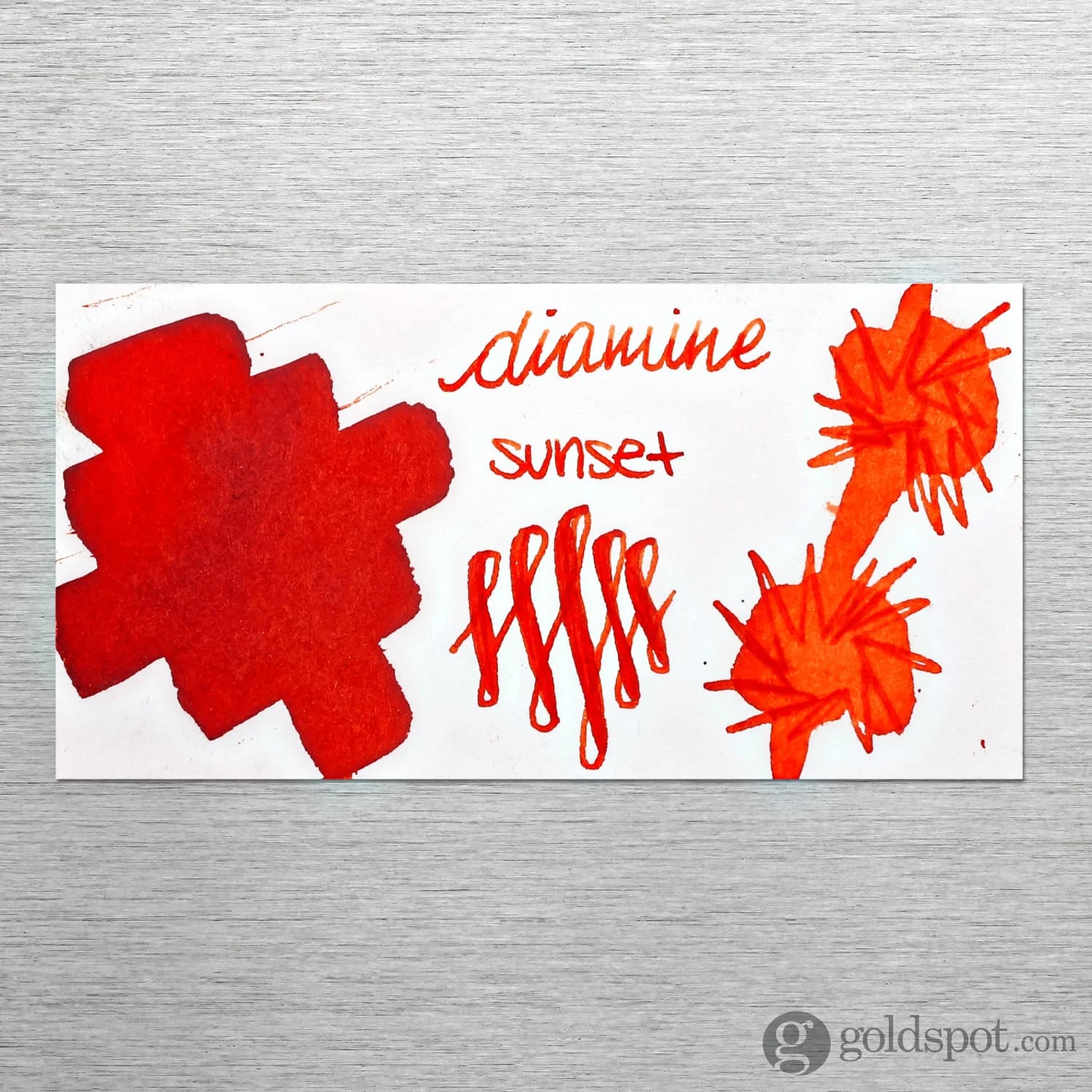 Diamine Classic Bottled Ink In Sunset Orange 2 Diamine Classic Bottled Ink In Sunset Orange - Image 2