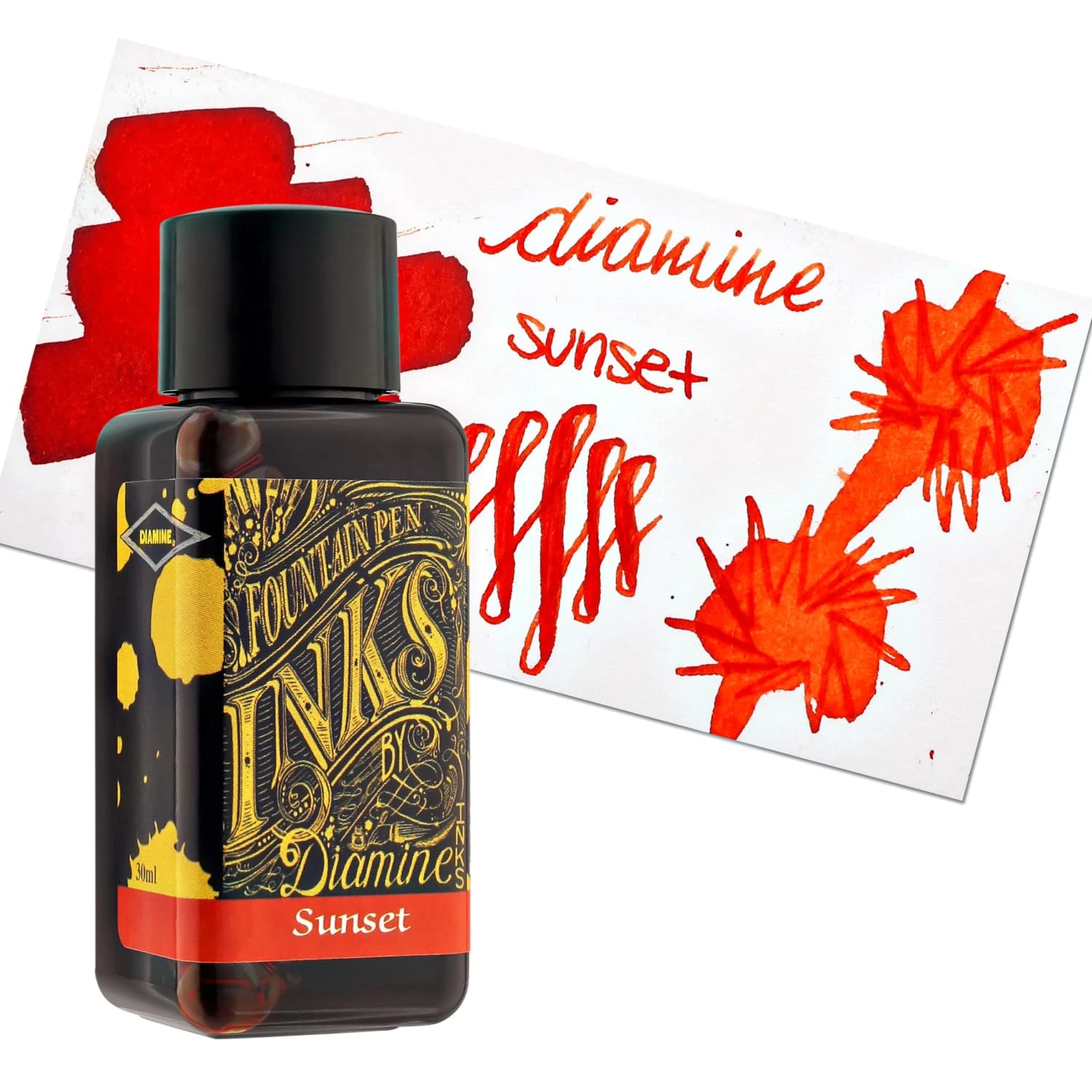 Diamine Classic Bottled Ink In Sunset Orange 1 Diamine Classic Bottled Ink In Sunset Orange