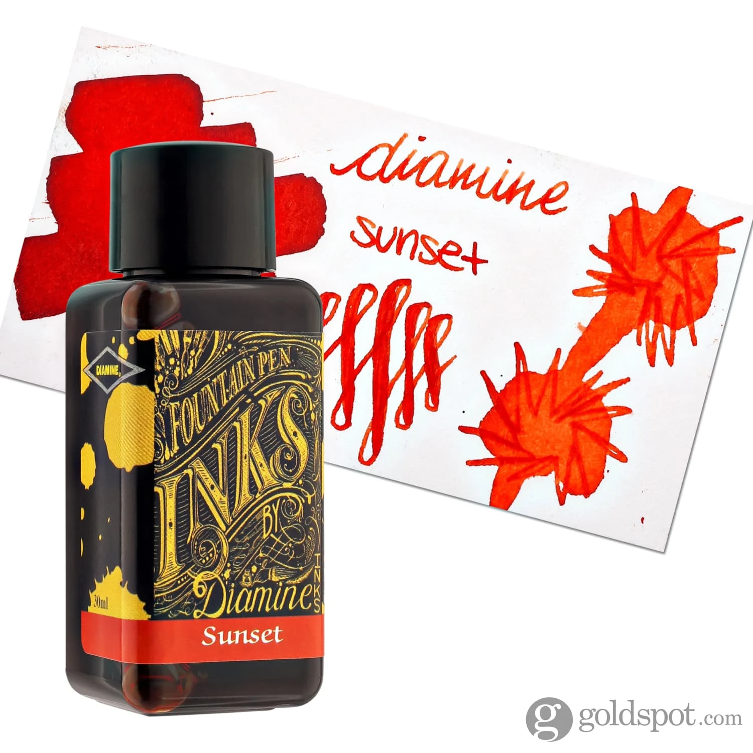 Diamine Classic Bottled Ink In Sunset Orange 5 Diamine Classic Bottled Ink In Sunset Orange - Image 5