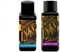 Diamine Fountain Pen Ink 30ml - Aurora Borealis & Imperial Purple - 2 Pack