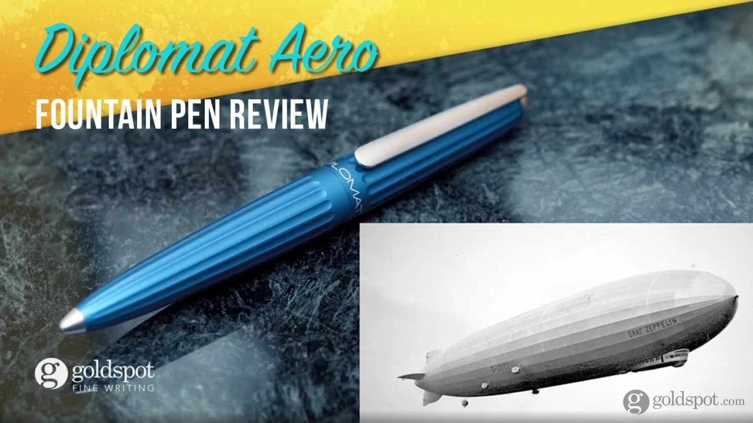 Diplomat Aero Rollerball Pen In Blue 9 Diplomat Aero Rollerball Pen In Blue - Image 9