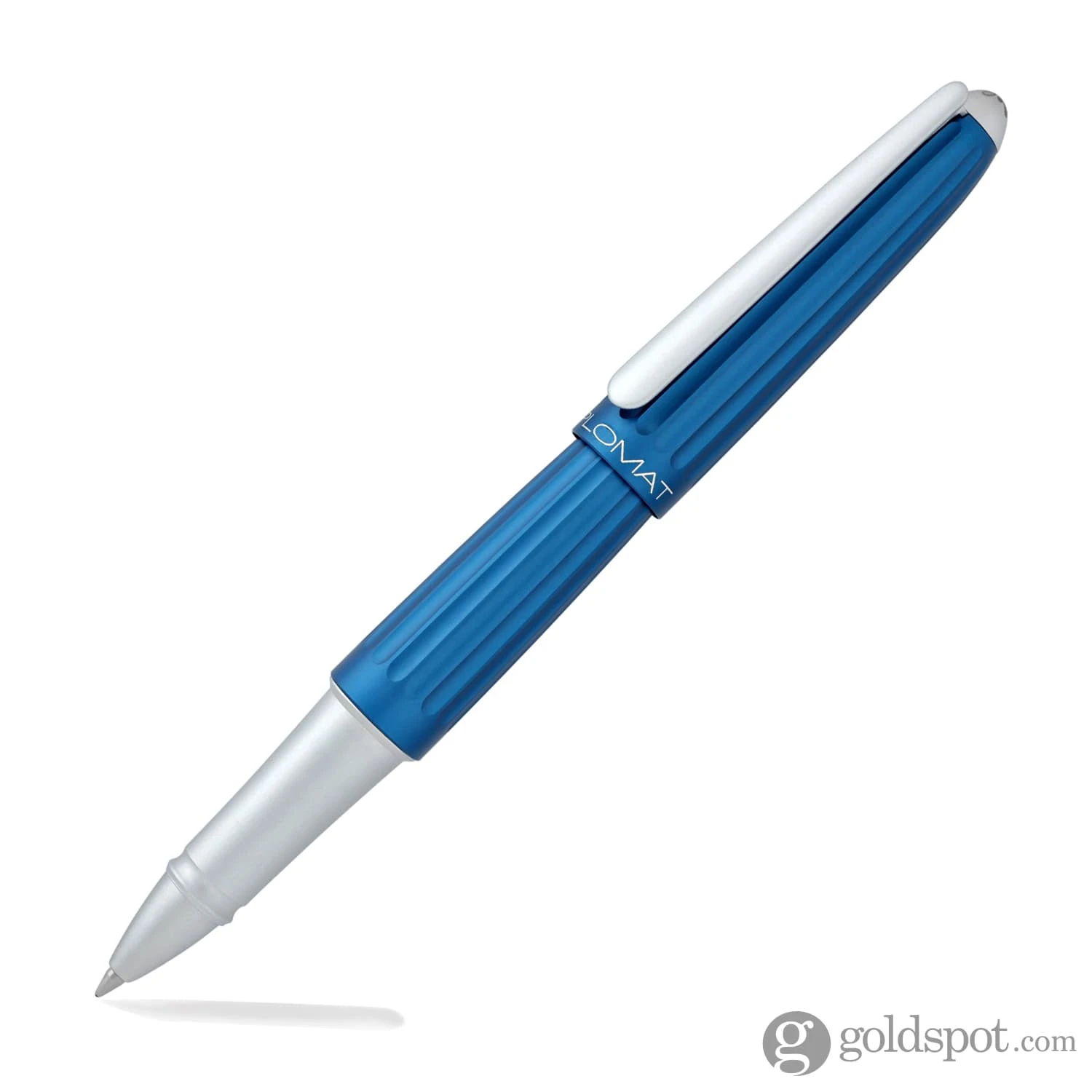 Diplomat Aero Rollerball Pen In Blue 2 Diplomat Aero Rollerball Pen In Blue - Image 2