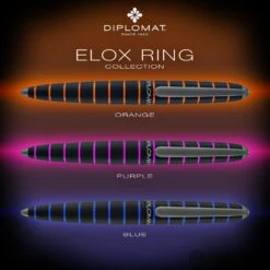 Diplomat Elox Ballpoint Pen In Ring Black & Orange -Pen & Paper Store diplomat elox ballpoint pen in ring black orange 777