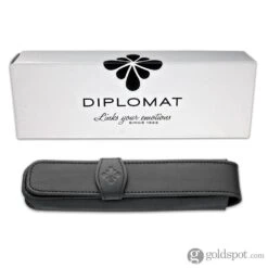 Diplomat Single Pen Case Fine Leather In Black -Pen & Paper Store diplomat single pen case fine leather in black 314