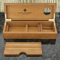 Diplomat Wooden Desk Case With Ink In Cherrywood -Pen & Paper Store diplomat wooden desk case with ink in cherrywood 185
