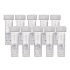 Empty Ink Vials For Samples - 10 Pack, Clear - Secure Twist-cap
