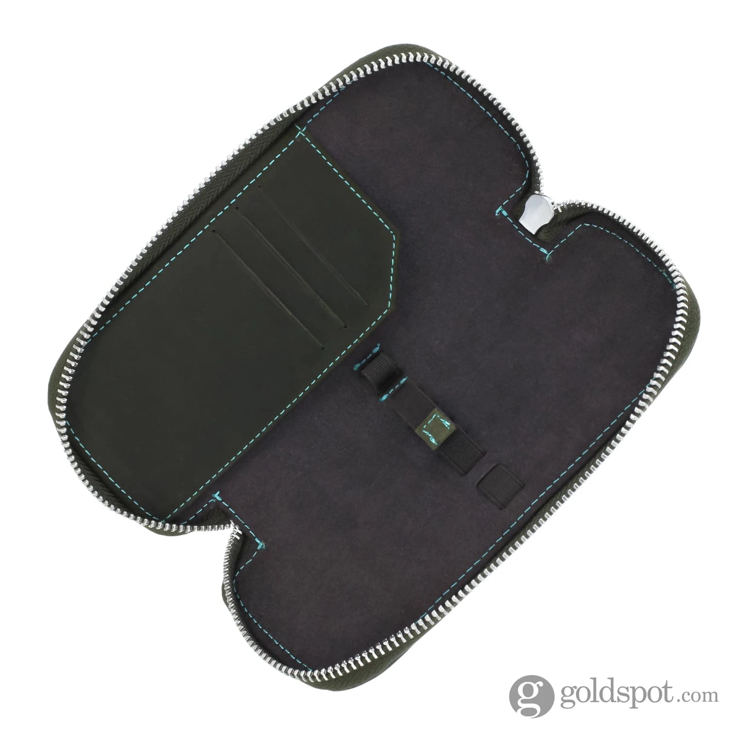 Endless Companion Leather Adjustable 3 Pen Pouch In Green 2 Endless Companion Leather Adjustable 3 Pen Pouch In Green - Image 2