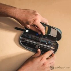 Endless Companion Leather Adjustable 3 Pen Pouch In Green 7 Endless Companion Leather Adjustable 3 Pen Pouch In Green -Pen & Paper Store endless companion leather adjustable 3 pen pouch in green 621