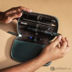 Endless Companion Leather Adjustable 5 Pen Pouch In Blue -Pen & Paper Store endless companion leather adjustable 5 pen pouch in blue 657