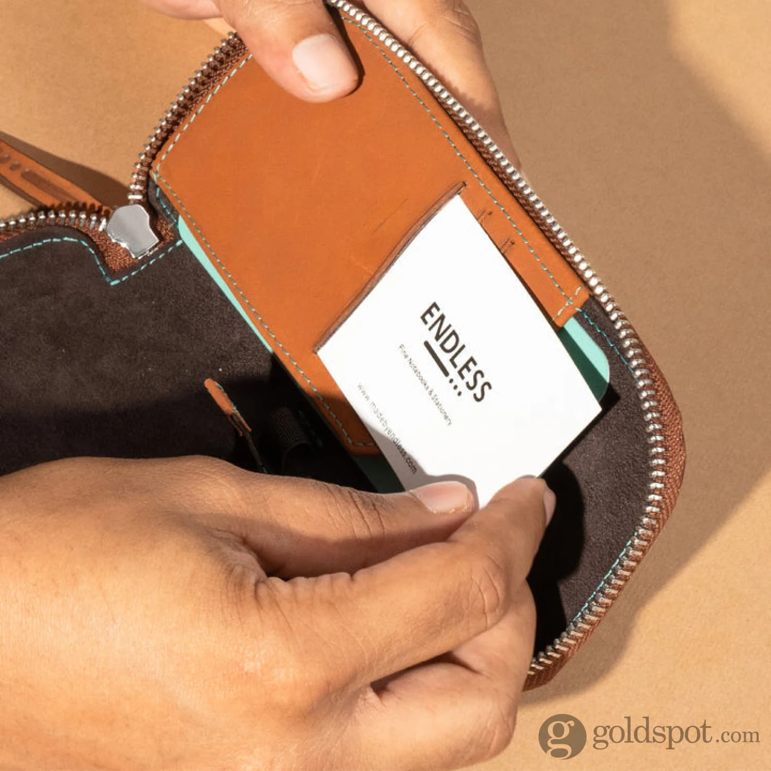 Endless Companion Leather Adjustable Pen Pouch - 3 Pens Brown 6 Endless Companion Leather Adjustable Pen Pouch - 3 Pens Brown - Image 6