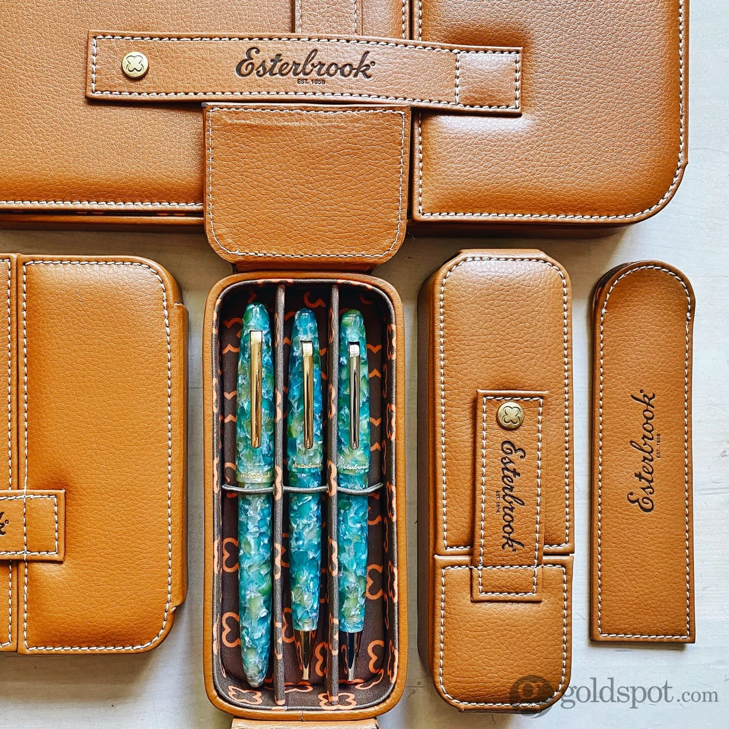 Esterbrook Double Pen Nook Case In British Tan 4 Esterbrook Double Pen Nook Case In British Tan - Image 4