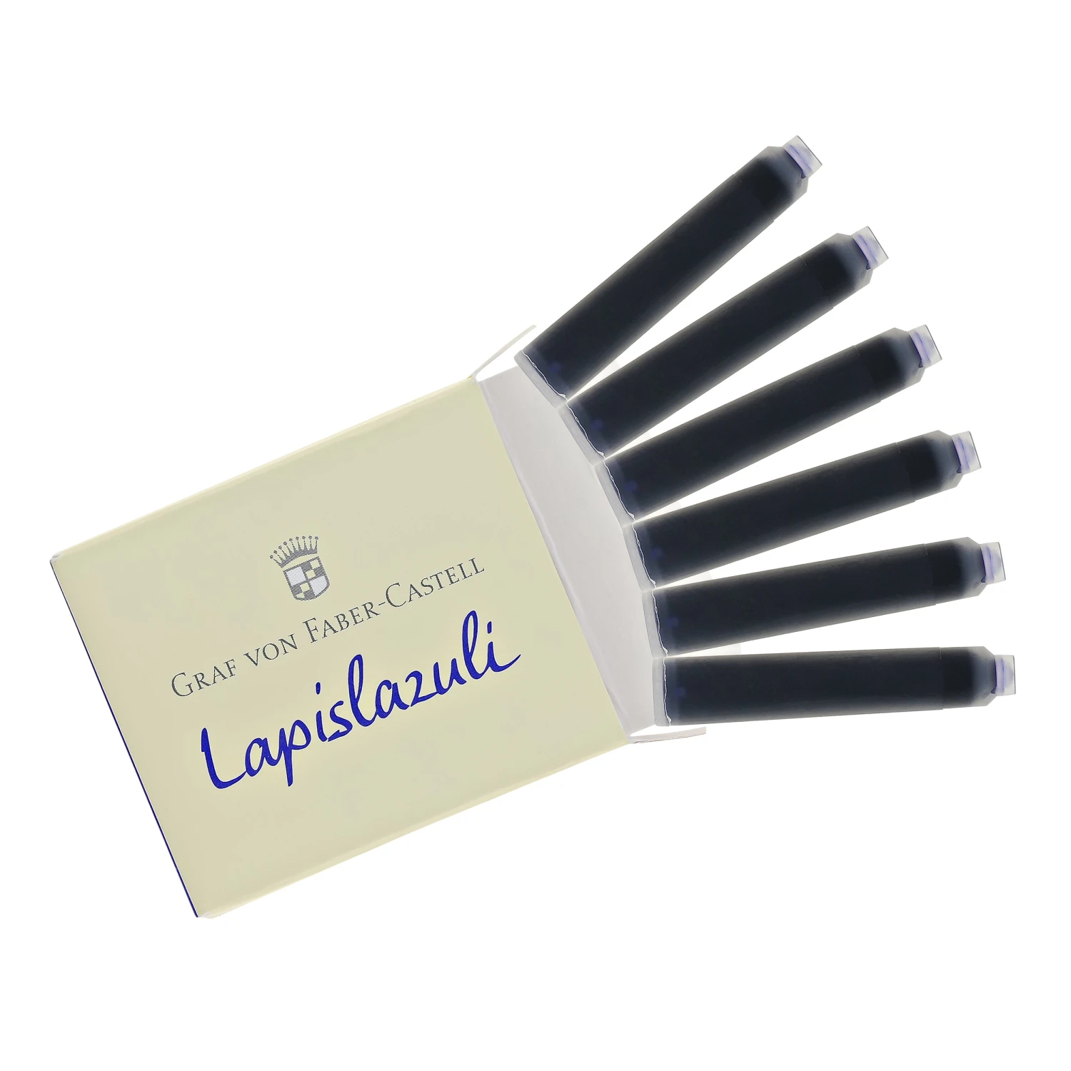 Graf Von Faber-Castell Ink Cartridges In Lapis Lazuli - Pack Of 6 1 Graf Von Faber-Castell Ink Cartridges In Lapis Lazuli - Pack Of 6