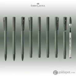 Faber-Castell Design Neo Slim Aluminum Rollerball Pen In Olive Green -Pen & Paper Store faber castell design neo slim aluminum rollerball pen in olive green 372