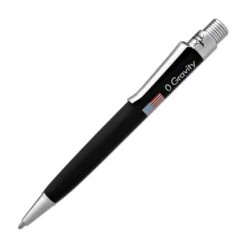Fisher Space Zero Gravity Ballpoint Pen With American Flag Imprint In Black Rubber Finish