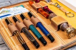 Galen Leather Zippered A5 Notebook Folio In Crazy Horse Honey Ochre -Pen & Paper Store galen leather zippered a5 notebook folio in crazy horse honey ochre 456