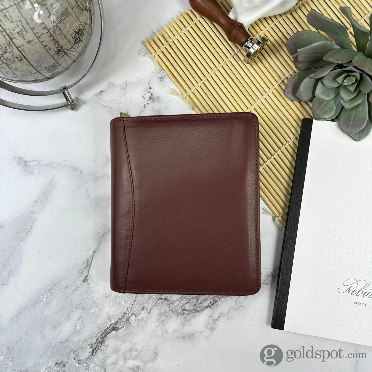 Girologio 12 Zippered Pen Case In Antique Brown 3 Girologio 12 Zippered Pen Case In Antique Brown - Image 3