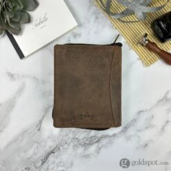 Girologio 12 Zippered Pen Case In Bomber Brown -Pen & Paper Store girologio 12 zippered pen case in bomber brown 203