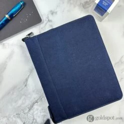 Girologio 24 Zippered Pen Case In Cotton Denim -Pen & Paper Store girologio 24 zippered pen case in cotton denim 856