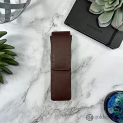 Girologio Double Magnetic Closure Pen Case In Antique Brown -Pen & Paper Store girologio double magnetic closure pen case in antique brown 758