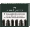 Graf Von Faber-Castell Ink Cartridges In Permanent Black - Pack Of 6