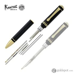Kaweco Dia Kawecomat In Multi Functional Pen In Black Lacquer With Gold Trim -Pen & Paper Store kaweco dia kawecomat in multi functional pen black lacquer with gold trim 972