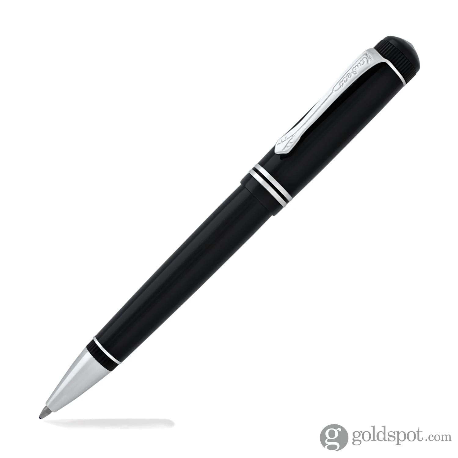 Kaweco Dia2 Ballpoint Pen In Black And Silver 2 Kaweco Dia2 Ballpoint Pen In Black And Silver - Image 2