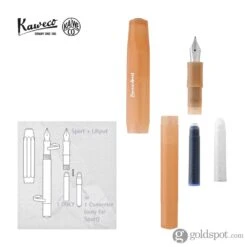Kaweco Frosted Sport Fountain Pen In Soft Mandarin -Pen & Paper Store kaweco frosted sport fountain pen in soft mandarin 365