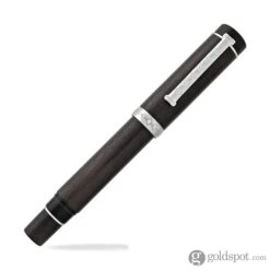 Laban Ebony Walnut Wood Fountain Pen In Black With Silver Trim - Medium Point -Pen & Paper Store laban ebony walnut wood fountain pen in black with silver trim medium point 641