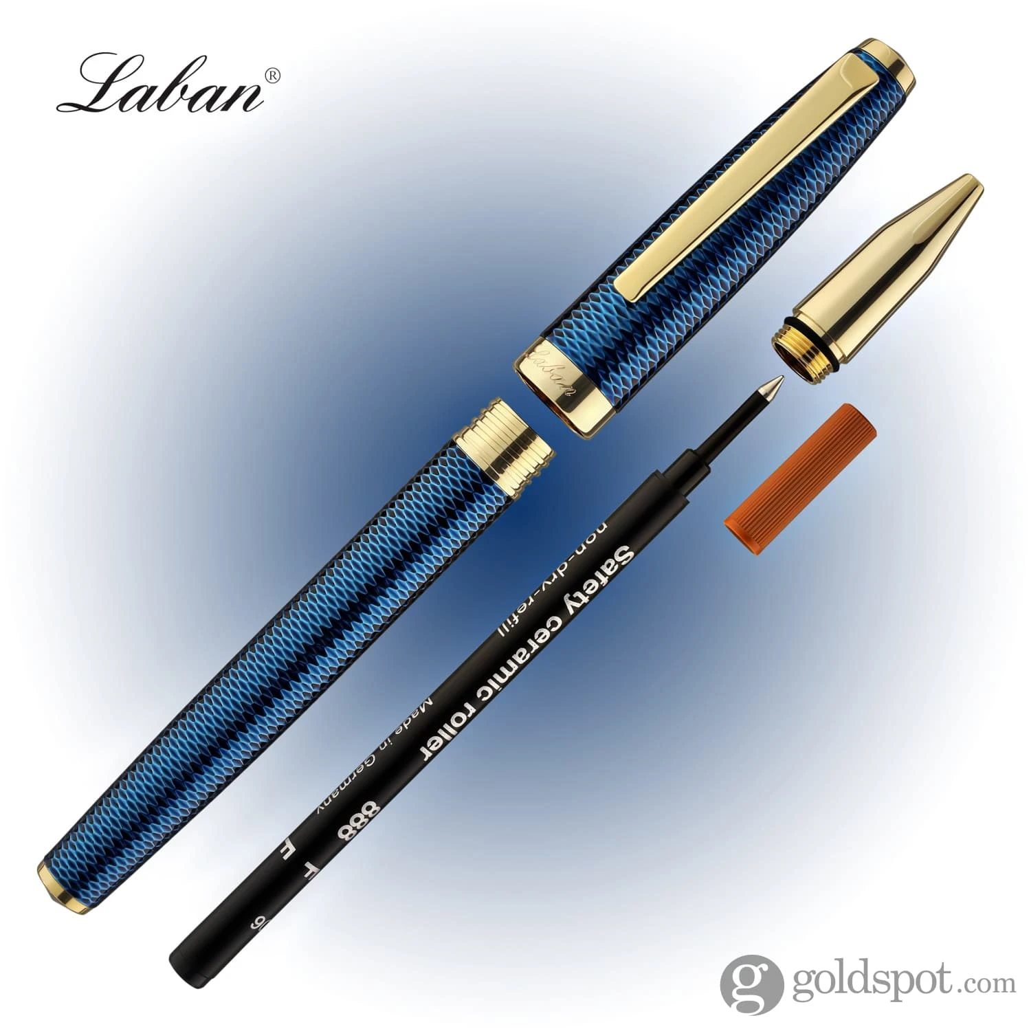 Laban Gloria Rollerball Pen In Sapphire Blue 7 Laban Gloria Rollerball Pen In Sapphire Blue - Image 7
